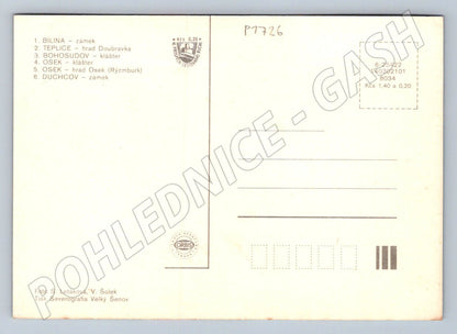 Pohlednice Teplicko památky hrady zámky kláštery více záběrů (P1726)
