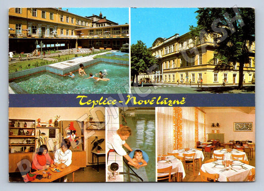 Pohlednice Teplice Nové lázně koláž ČSSR (P1728)