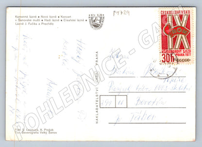 Pohlednice Teplice koláž lázeňských domů PP 1977 (P1729)