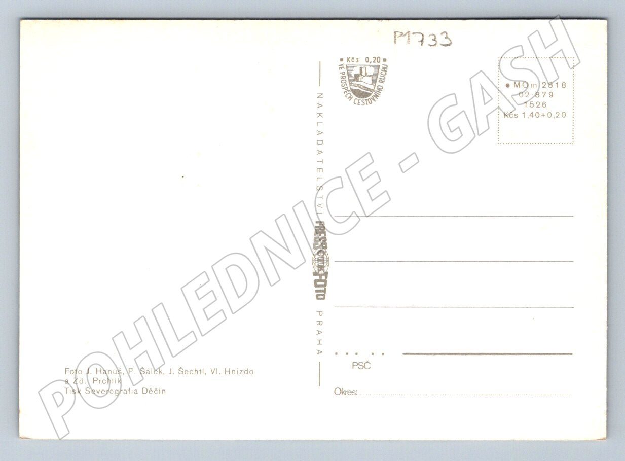 Pohlednice hrady Zvíkov Strakonice Orlík Rožmberk Tábor Kotnov (P1733)