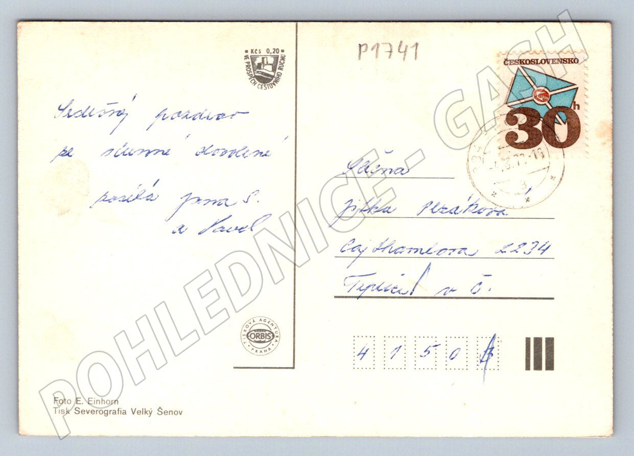 Pohlednice Hluboká nad Vltavou zámek znaky šlechtických rodů (P1741)