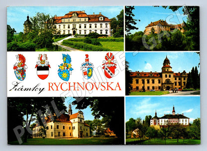 Pohlednice Rychnovsko zámky 1975 české hrady a zámky (P1743)