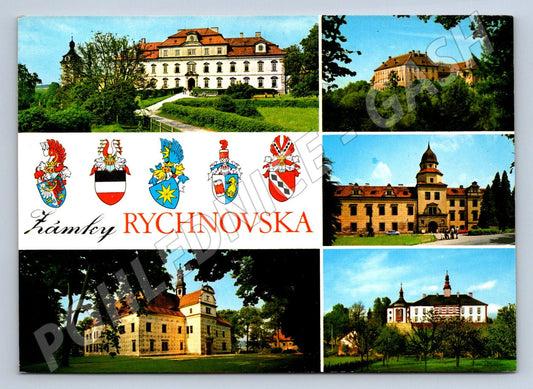 Pohlednice Rychnovsko zámky 1975 české hrady a zámky (P1743)