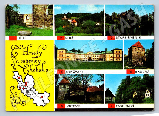 Pohlednice Chebsko hrady a zámky (P1744)