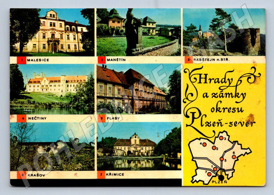 Pohlednice okres Plzeň sever hrady a zámky ČSSR PP (P1746)
