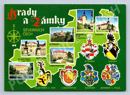 Pohlednice Severní Čechy hrady a zámky kolekce  památek (P1757)
