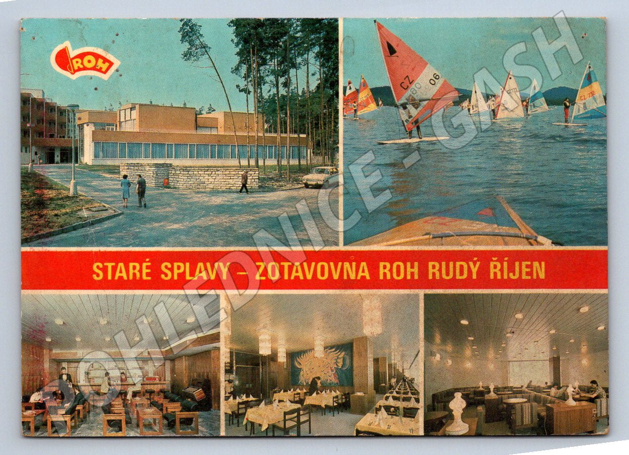 Pohlednice Staré Splavy zotavovna ROH Rudý říjen Máchovo jezero(P1767)