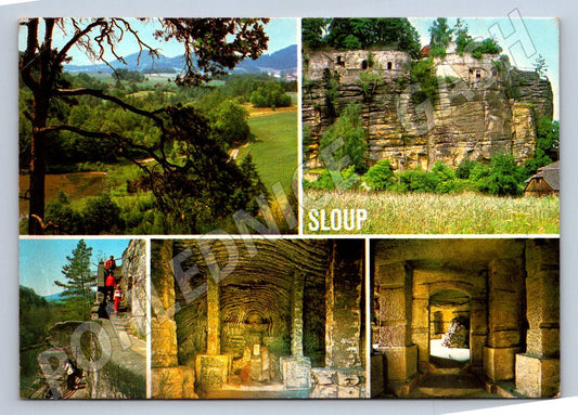 Pohlednice Sloup v Čechách skalní hrad 1991 (P1768)