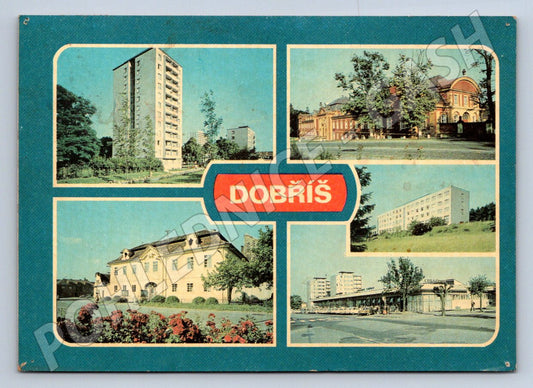 Pohlednice Dobříš více záběrů zn ČSSR Panorama Praha (P1769)