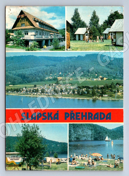 Pohlednice Slapská přehrada Pressfoto Praha (P1771)