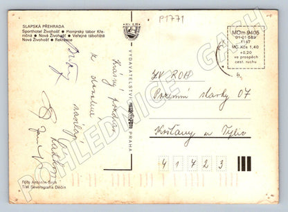 Pohlednice Slapská přehrada Pressfoto Praha (P1771)