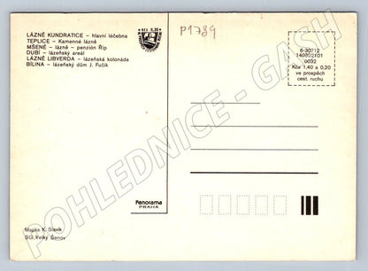 Pohlednice Severočeský kraj lázně koláž (P1789)