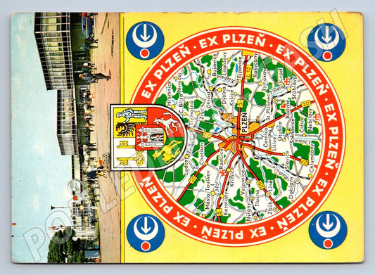 Pohlednice Plzeň EX mapa výstaviště (P1800)