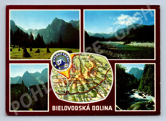 Pohlednice Vysoké Tatry Bielovodská dolina mapa raz 1975 (P1801)