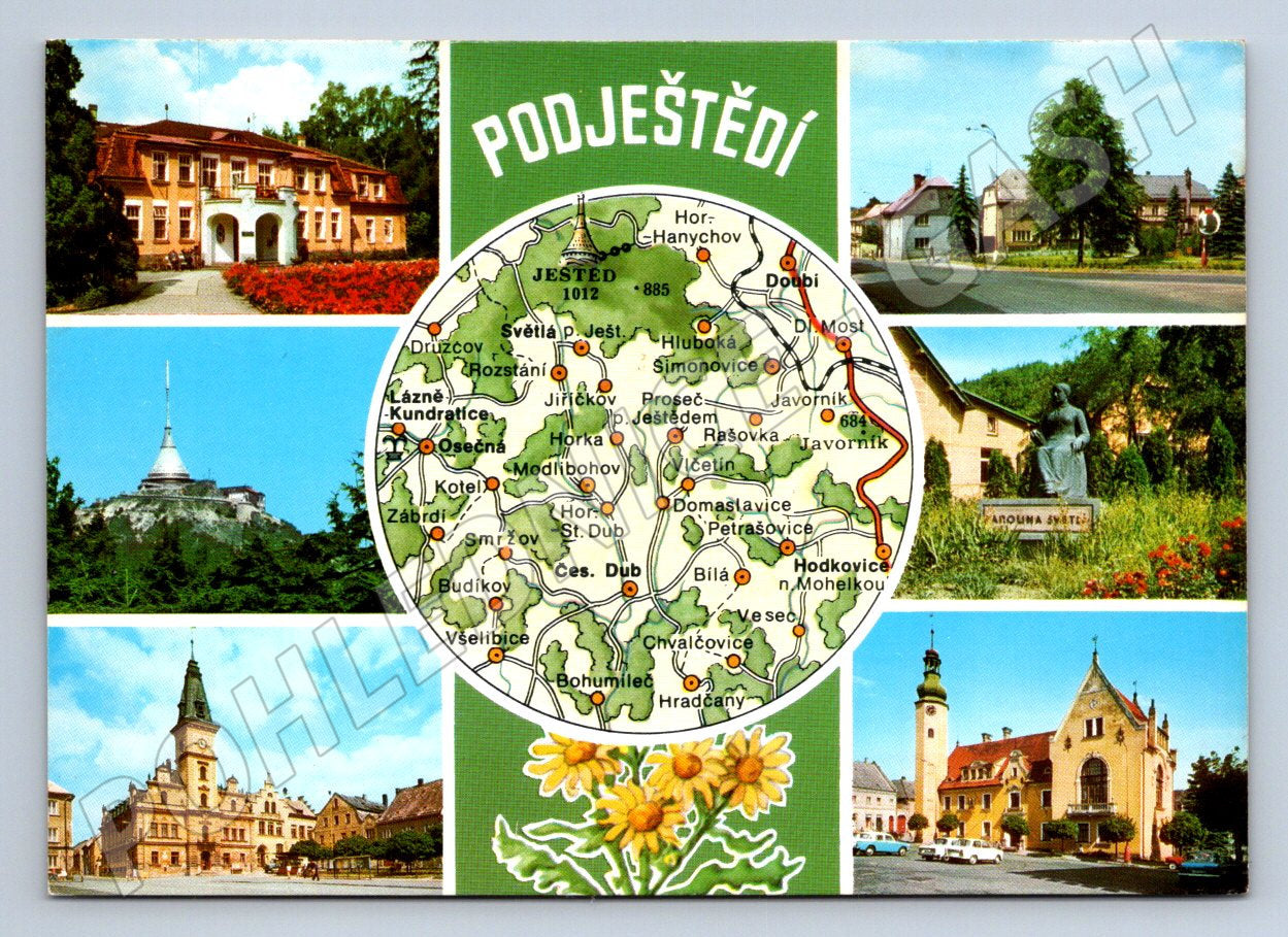 Pohlednice Podještědí mapa zn (P1807)
