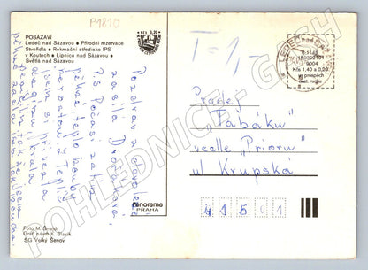 Pohlednice Posázaví koláž mapa 1976 PP (P1810)