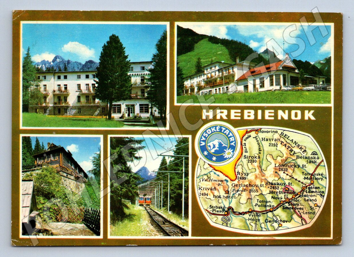 Pohlednice Vysoké Tatry Hrebienok stará frankatura (P1814)