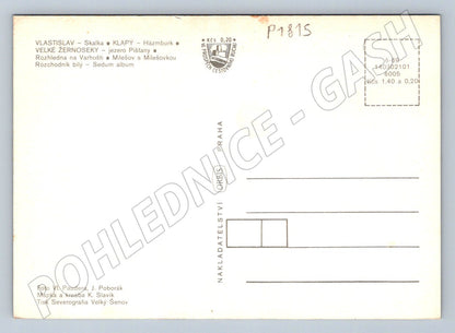 Pohlednice České středohoří koláž mapa rozhledna hrady (P1815)