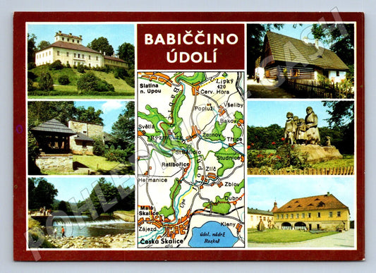 Pohlednice Babiččino údolí mapa památky (P1826)
