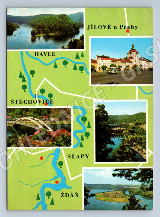 Pohlednice Vltava a Sázava Jílové Štěchovice Slapy PP 1972 (P1829)