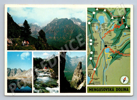 Pohlednice Vysoké Tatry Mengusovská dolina mapa zn ČSSR 1983 (P1834)