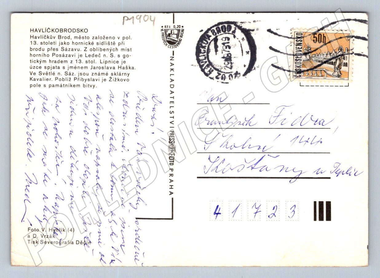 Pohlednice Havlíčkobrodsko koláž 70 léta raz (P1904)