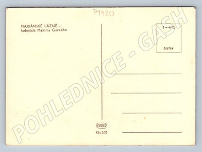 Pohlednice Mariánské Lázně kolonáda Maxima Gorkého (P1920)