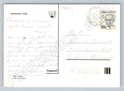 Pohlednice Mariánské Lázně zimní PP (P1922)