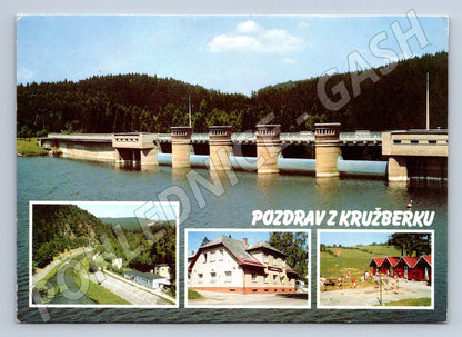 Pohlednice Kružberk pozdrav přehrada ČSR PP (P1927)