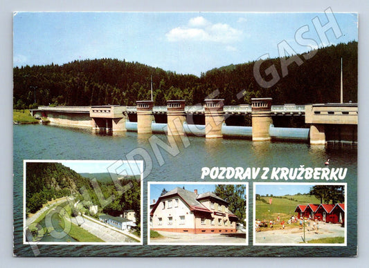 Pohlednice Kružberk pozdrav přehrada ČSR PP (P1927)