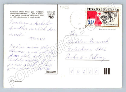 Pohlednice Pláně pod Ještědem chata Ještěd turistika PP ČSSR (P1928)