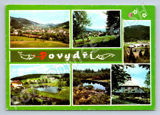 Pohlednice Šumava Povydří panorama Československo 1985 (P1946)