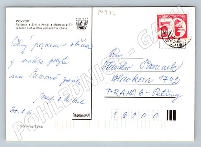 Pohlednice Šumava Povydří panorama Československo 1985 (P1946)