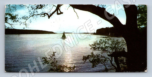 Pohlednice Bezdrev u Hluboké nad Vltavou plachetnice 1970 (P1952)