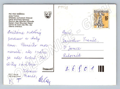 Pohlednice Krkonoše Pec pod Sněžkou 1958 (P1958)