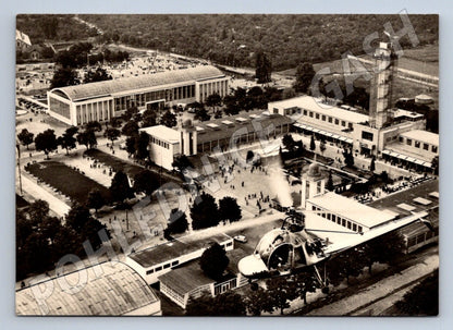 Pohlednice Brno Výstaviště letecký pohled raz 1957 (P1962)