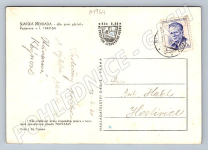 Pohlednice Slapská přehrada ČSR raz (P1964)