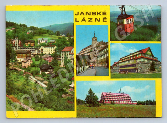 Pohlednice Janské Lázně více záběrů lanovka 1972 (P1969)