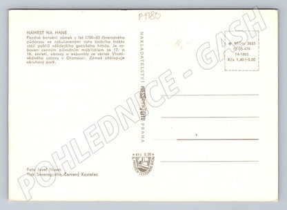 Pohlednice Náměšť na Hané zámek interiéry 1980 (P1980)