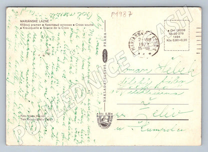 Pohlednice Mariánské Lázně kolonáda Křížový pramen 1972 (P1987)