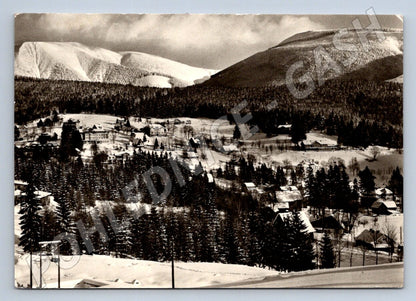 Pohlednice Krkonoše Špindlerův Mlýn zimní 1964 (P1989)