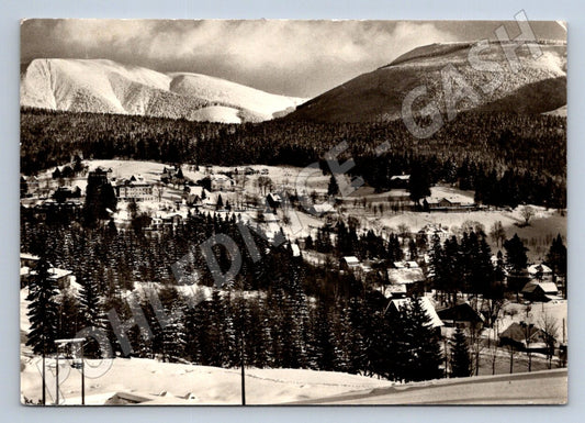 Pohlednice Krkonoše Špindlerův Mlýn zimní 1964 (P1989)
