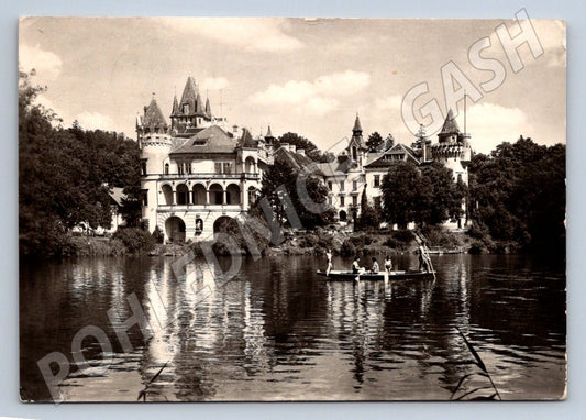 Pohlednice Žinkovy zámek u rybníka Československo 1976 (P1999)