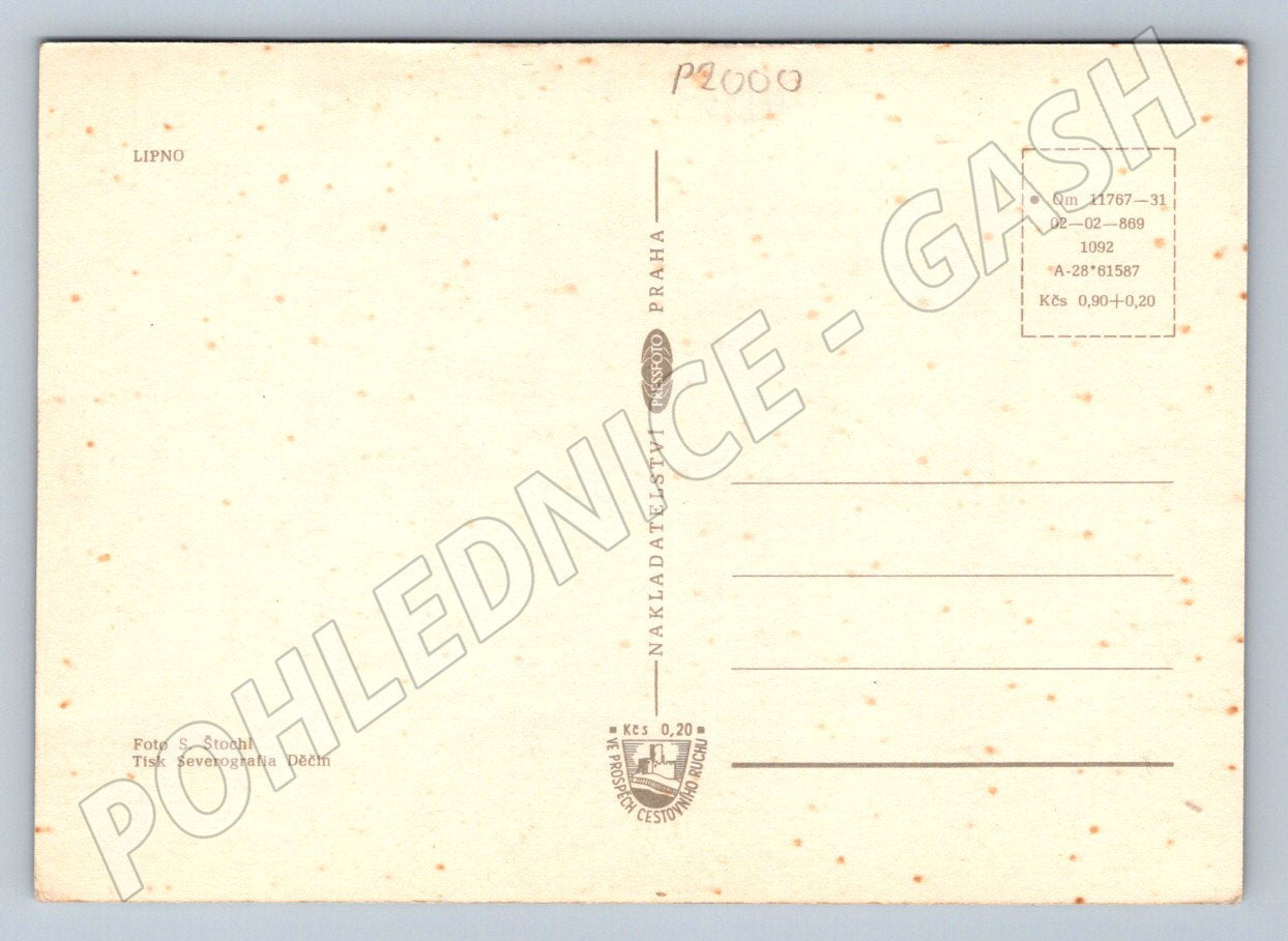 Pohlednice Lipno přístav lodě chatová osada (P2000)