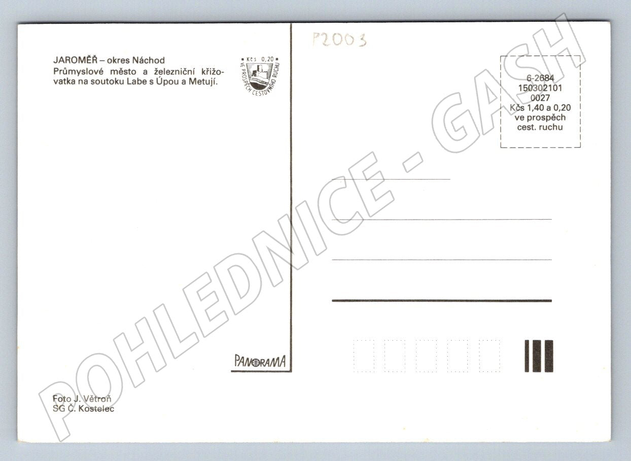 Pohlednice Jaroměř Josefov více záběrů okres Náchod (P2003)