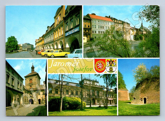Pohlednice Jaroměř Josefov koláž památek (P2004)