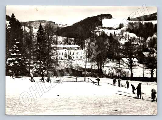 Pohlednice Krkonoše Horní Maršov zimní krajina (P2015)