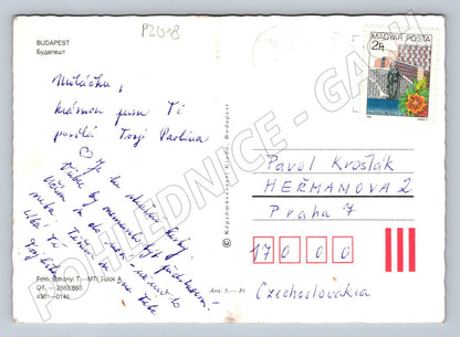 Pohlednice Budapešť koláž památek PP (P2018)