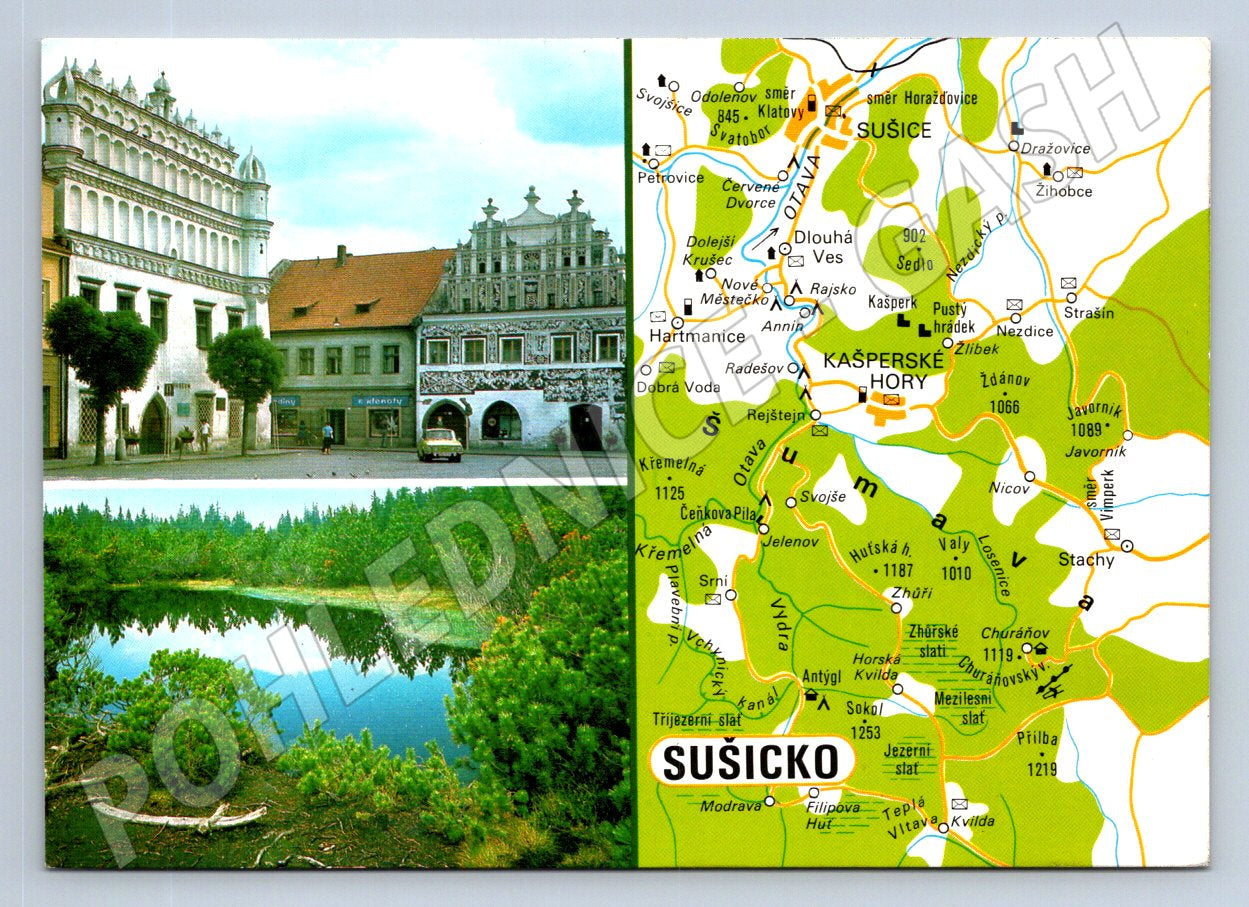 Pohlednice Sušicko Sušice Kašperské Hory Tříjezerní slať (P2045)