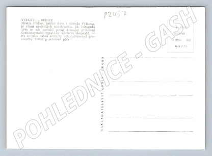 Pohlednice Vyškov Dědice rodná světnice památka K Gottwald (P2057)